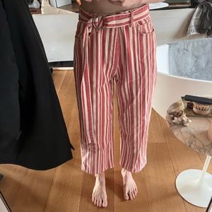 Bdg white and red stripe pants.